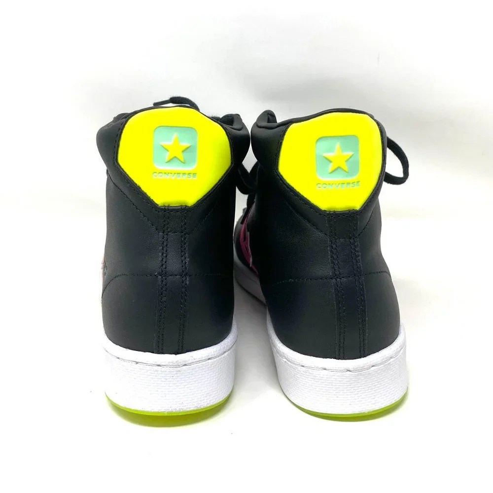 Converse Pro Leather Black Orange Yellow High Top Shoes Men's Sneakers 169651C - Picture 6 of 11